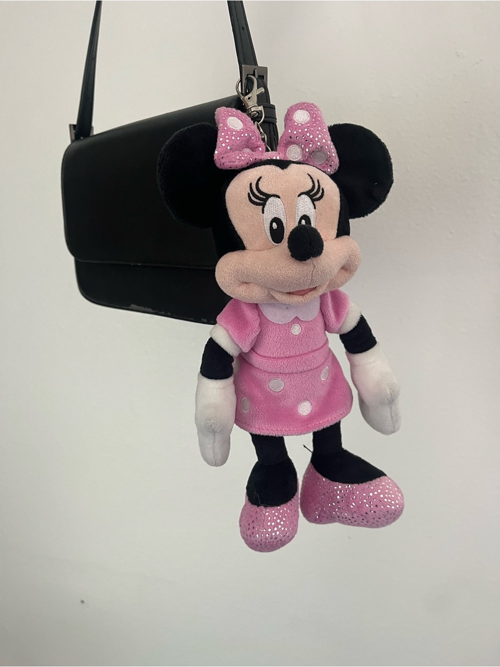 Custom Disney Minnie Mouse Pink Plush Keychain Toy